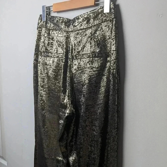 NWT !! French Connection Women’s Alara Molten Metallic Suit Trousers  SIZE 4 - Picture 10 of 15